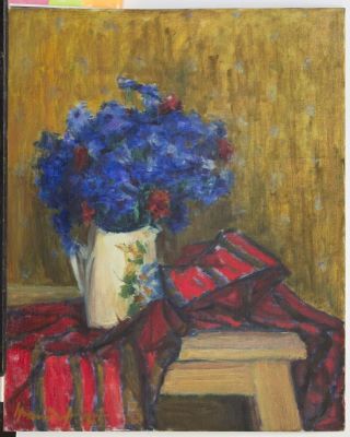 pictură de șevalet - Avakian, Hrandt; Flori albastre