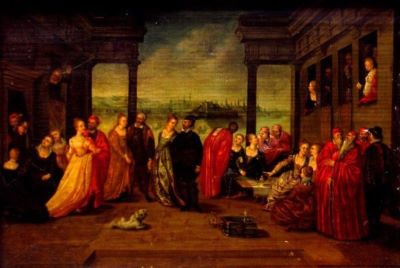 pictură - Heintz cel Tânăr, Joseph (?); Petrecere venețiană