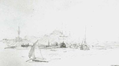 desen - Grigorescu, Nicolae; Vedere din Constantinopol