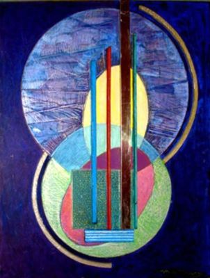pictură de șevalet - Maxy, Max Hermann; Construcție (compoziție abstractă)