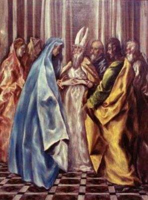 pictură - Theotokopoulos, Domenikos zis El Greco; Logodna Fecioarei