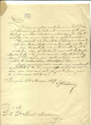 scrisoare - Fluștureanu, Constantin; Fluștureanu Constantin către Mureșianu Aurel