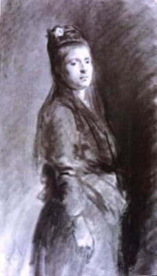 desen - Grigorescu, Nicolae; Portret de femeie