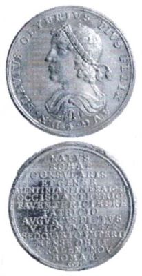 Medalie dedicată împăratului Olybrius