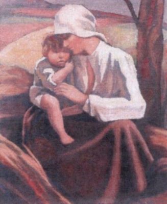 pictură - Ressu, Camil; Femeie cu copil