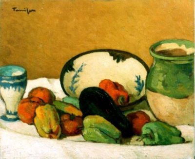 pictură - Tonitza, Nicolae; Natură statică cu legume