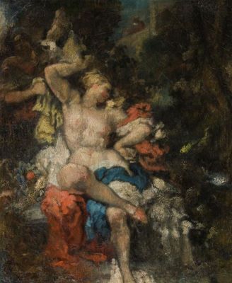 pictură de șevalet - Peña, Narcisse-Virgile Díaz de la; Betsabeea
