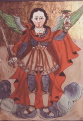 icoană pe sticlă - Popa, Sandu; Sfântul Arhanghel Mihail