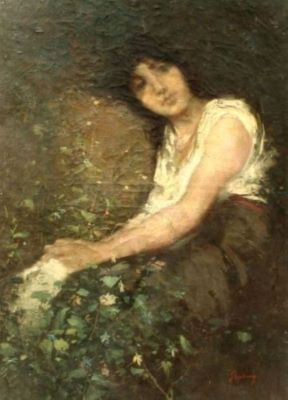 pictură - Grigorescu, Nicolae; Pe gânduri