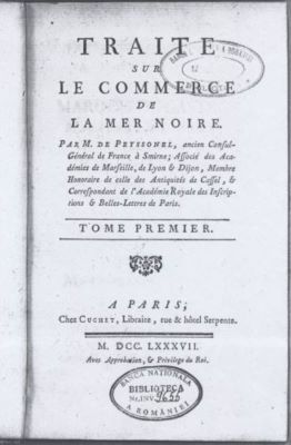 carte - Peyssonel, Charles-Claude; Traité sur le commerce de la Mer Noire
