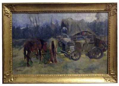 pictură - Hârlescu, Dimitrie; Popas