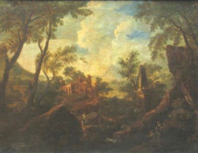 pictură - Bloemen, Jan Frans zis Orizonte; Peisaj cu ruină