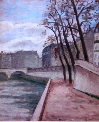pictură - Pallady, Theodor; Pod pe Sena