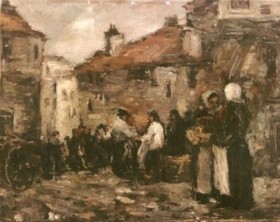 pictură - Adler, Jules; Târg