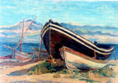 pictură - Steriadi, Jean Alexandru; Mahoanele părăsite