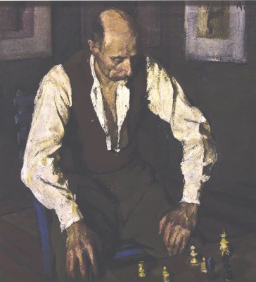 pictură de șevalet - Baba, Corneliu; Jucătorul de șah