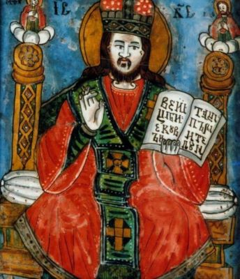 icoană pe sticlă; Iisus Învățător
