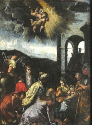 pictură - Bassano Jacopo (după); Închinarea Magilor