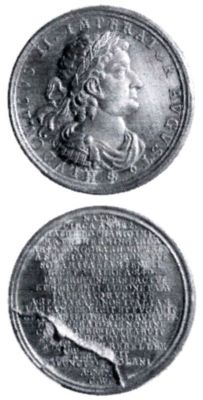 Medalie dedicată împăratului Ludovic II Germanicul