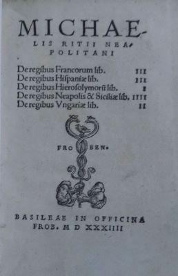 carte veche - Michele Riccio, autor; Michaelis Ritii neapolitani De regibus Francorum