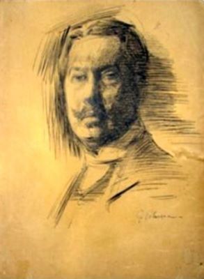 grafică - Petrașcu, Gheorghe; Autoportret