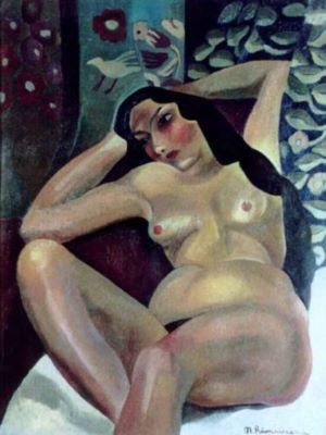 pictură - Râmniceanu, Merica; Nud