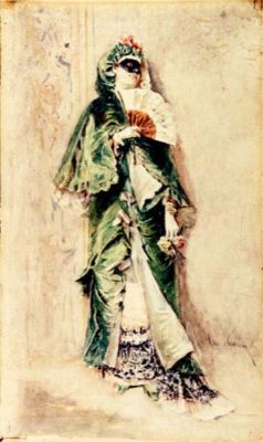pictură - Aman, Theodor; Dominoul verde