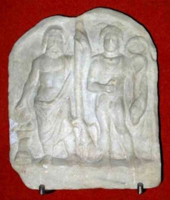 basorelief; Jupiter și Mercur