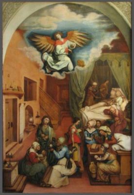 pictură - Augustin Braun; Dürer, Albrecht (după gravură); Nașterea Mariei