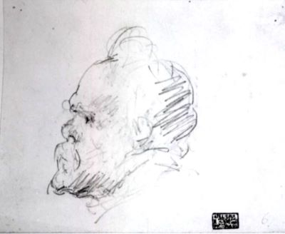 grafică - Grigorescu, Nicolae; Cap de bărbat