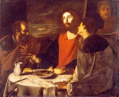 pictură - Stanzione, Massimo; Cina din Emaus