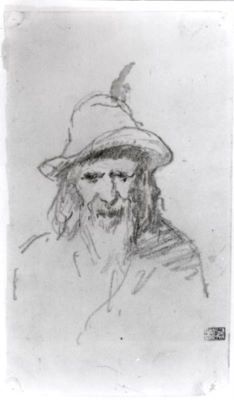 grafică - Grigorescu, Nicolae; Cap de model italian