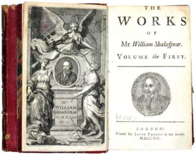 carte veche - of M(iste)r William Shakespeare; The works: Volume the first