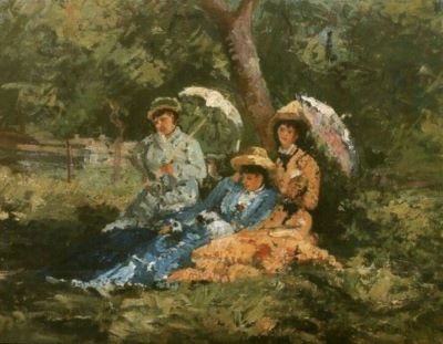 pictură - Andreescu, Ion; Femei în parc
