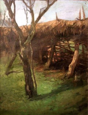 pictură - Schullerus, Fritz; Gard de nuiele