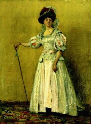 pictură - Andreescu, Ion; Portret de femeie în costum de epocă