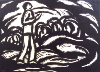 linogravură - Mattis-Teutsch, Hans; Compoziție