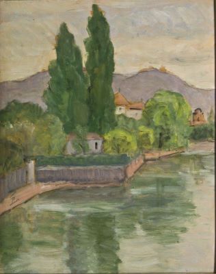 pictură de șevalet - Pallady, Theodor; Plopi