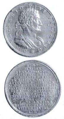 Medalie dedicată împăratului Vetranio