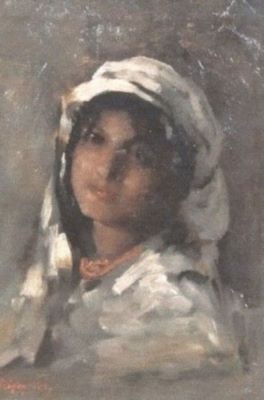 pictură de șevalet - Grigorescu, Nicolae; Cap de țigancă