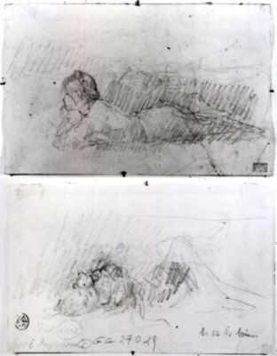 grafică - Grigorescu, Nicolae; Pe brânci