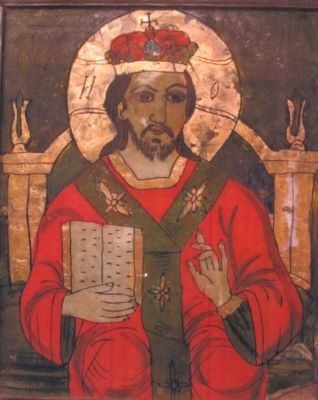 icoană pe sticlă; Iisus Învățător