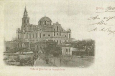 Carte poștală ilustrată - Fränkel, Max; Biserica grecească Buna Vestire din Brăila