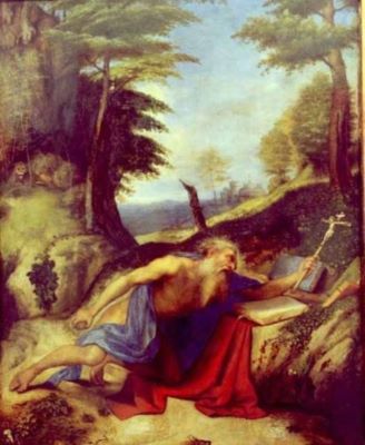 pictură - Lotto, Lorenzo; Sfântul Ieronim în meditație