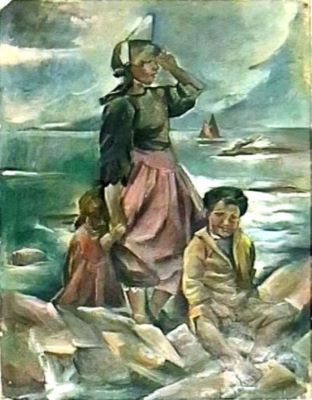 pictură - Popea, Elena; Copii bretoni