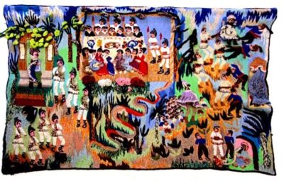 tapiserie - Ștefăniță, Elisabeta; Cutremurul