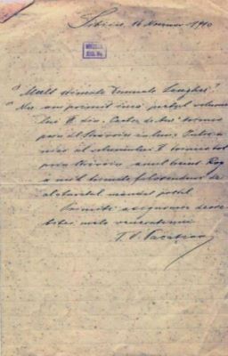scrisoare - Păcățianu, Teodor V.; Păcățianu Teodor V. către Lengher Nicolae