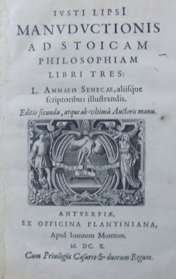 carte veche - Justus Lipsius, autor; Iusti Lipsi Manuductionis ad stoicam philosophiam