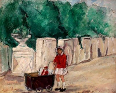 pictură - Popescu, Vasile; Fetiță în parc