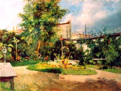 pictură - Aman, Theodor; În grădina artistului